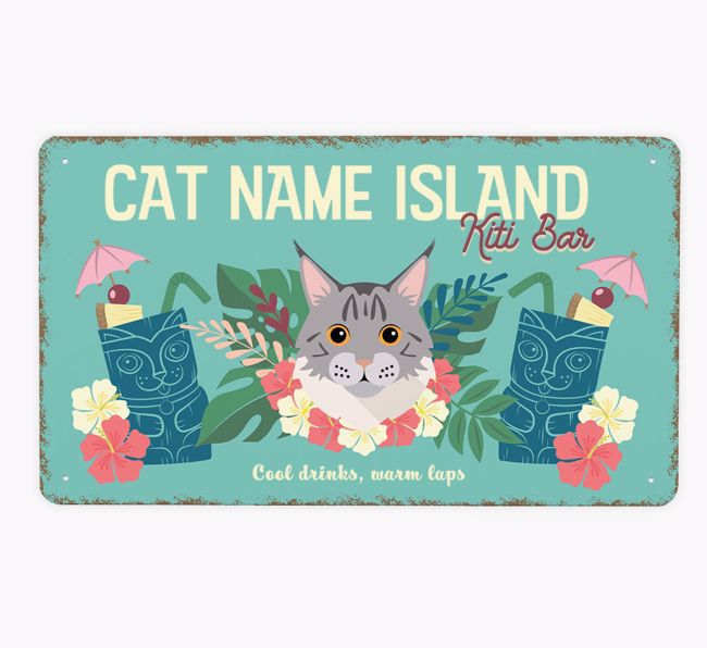Island Kiti Bar: Personalised {breedCommonName} Metal Sign